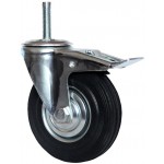 Колесо промышленное поворотное с болтом и тормозом