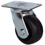 Колесо большегрузное поворотное с тормозом обрезиненное